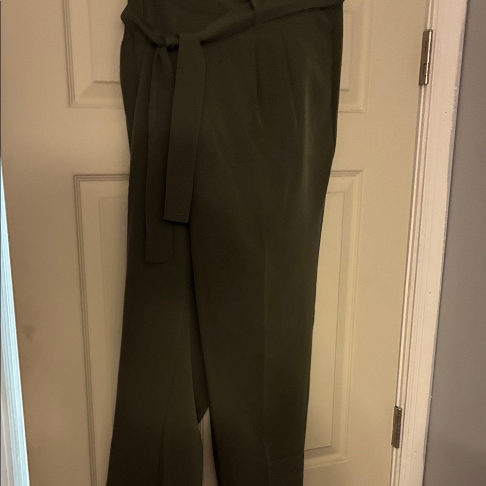 LOFT Olive Wide Leg Pants